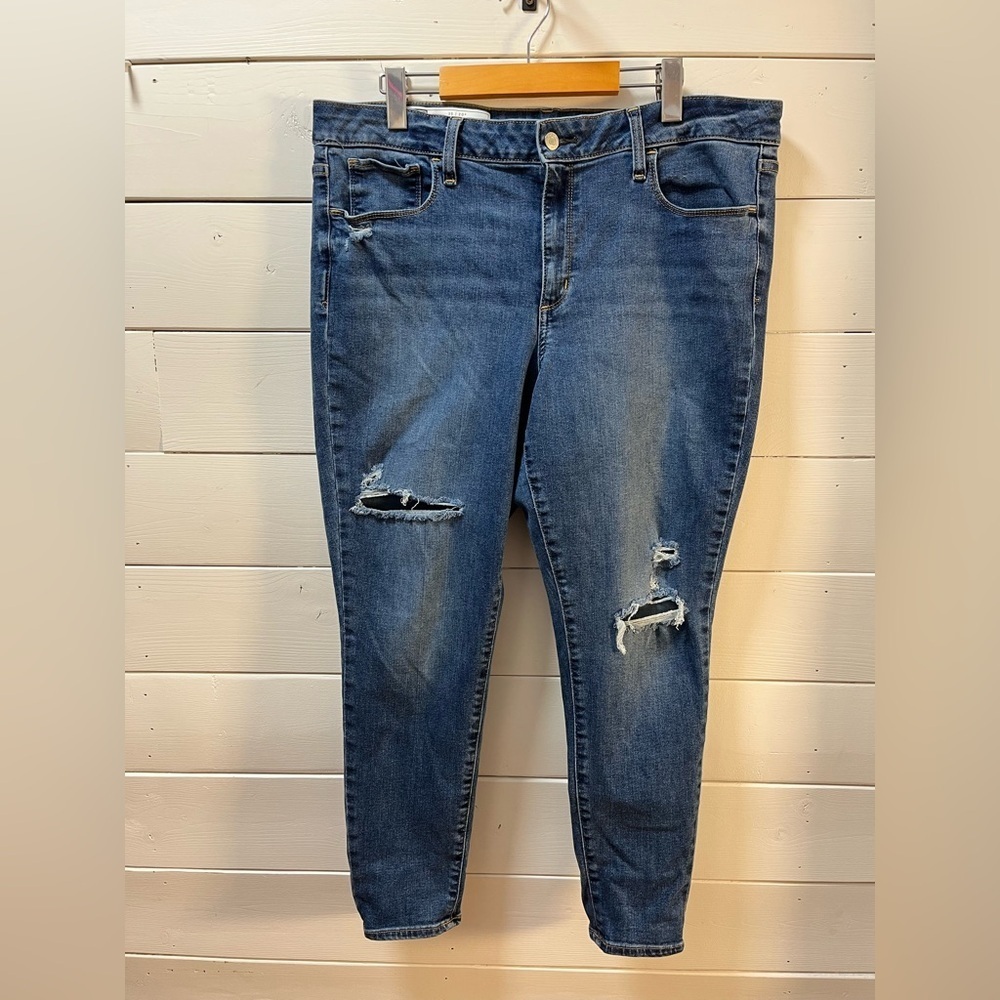 GAP – BLUE DENIM UNIVERSAL JEGGING MID RISE – SIZE 35/20 REGULAR - Picture 2 of 10